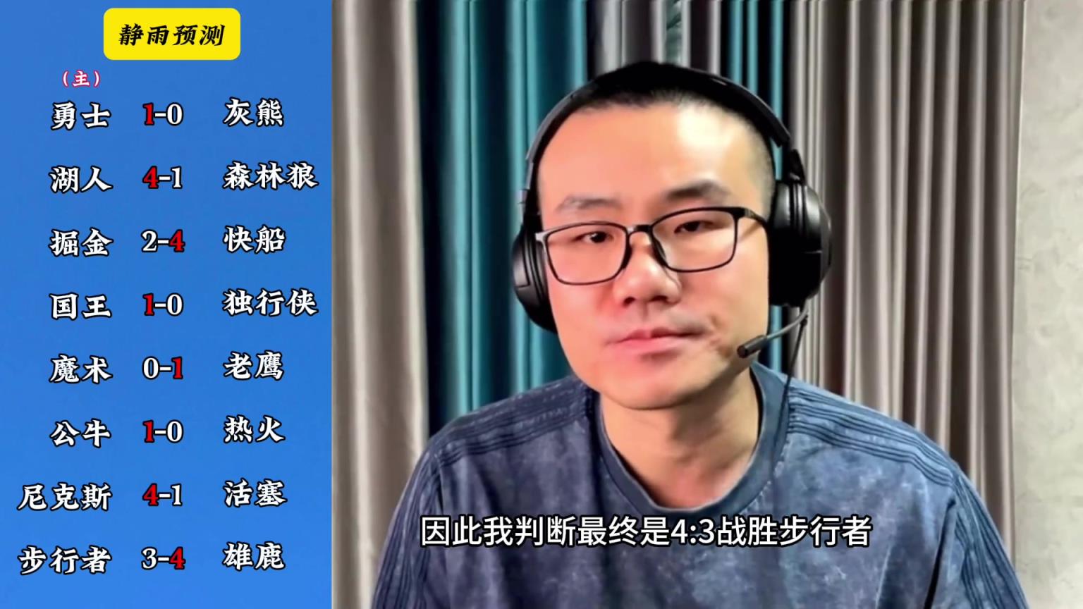 你同意嗎？靜雨對東西部季后賽球隊(duì)的預(yù)測：勇贏熊 湖船尼鹿晉級